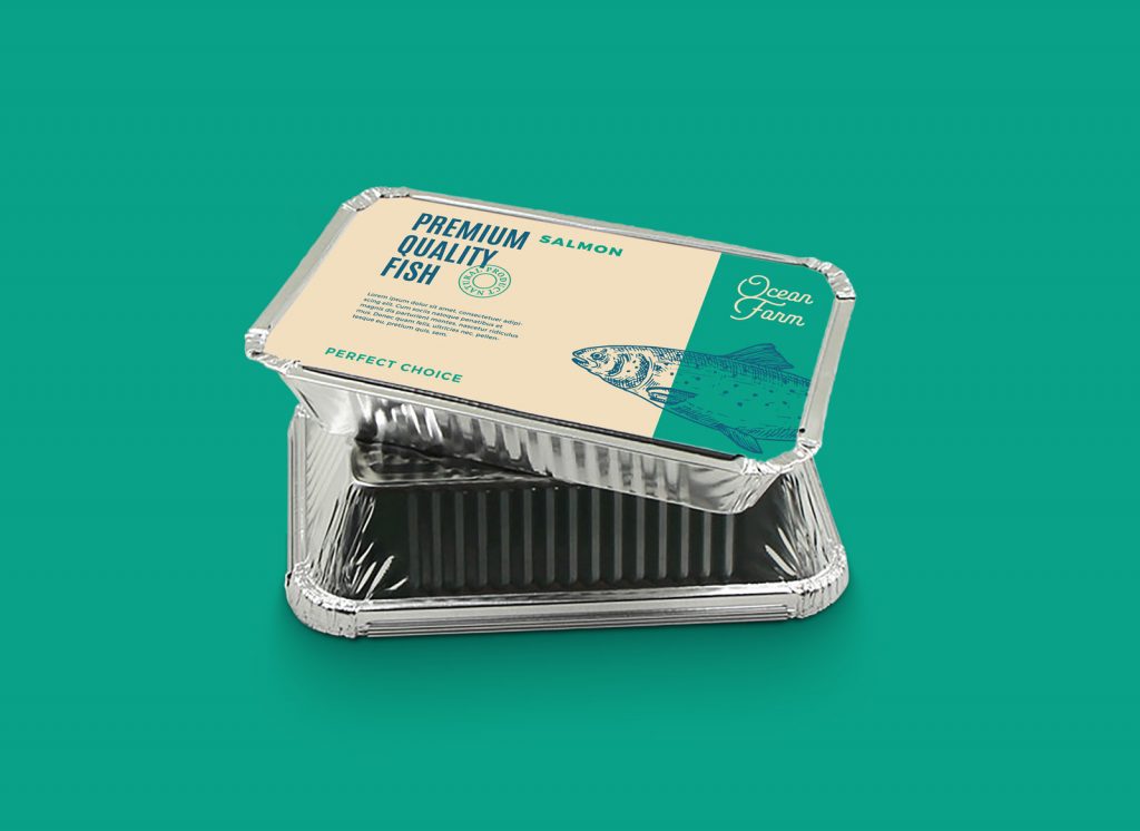 Aluminum Foil Food Packing Disposable Container Mockup