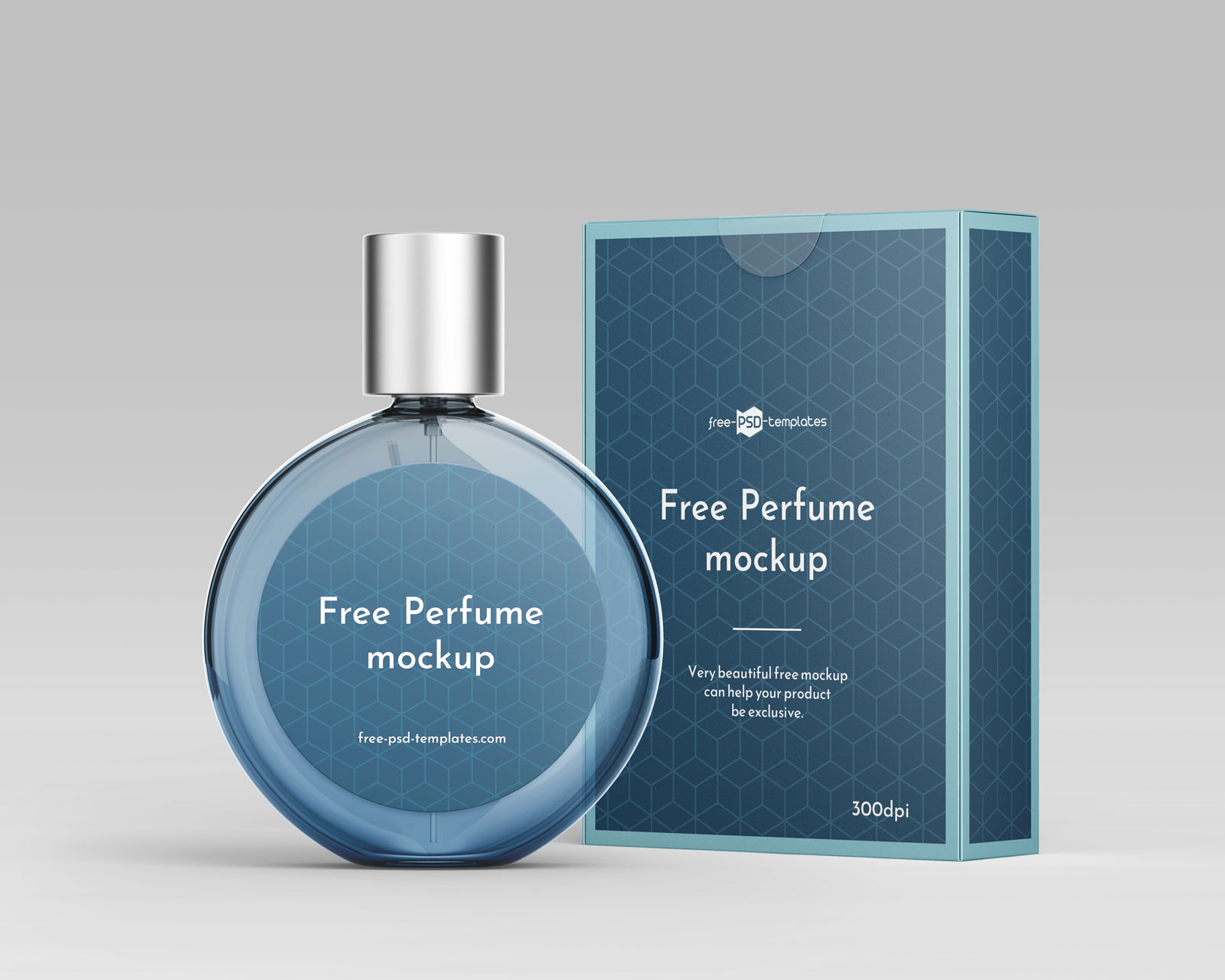 Free Classy Round Perfume Bottle Mockup Set Free Package Mockups