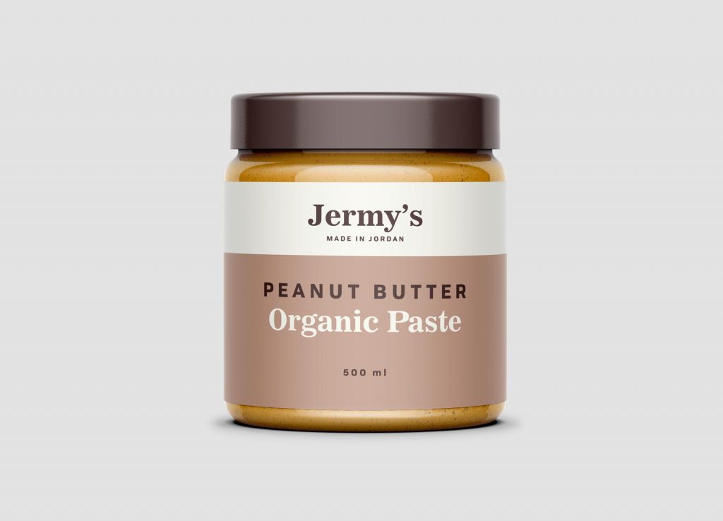 500ml Nut Butter Glass Jar Mockup