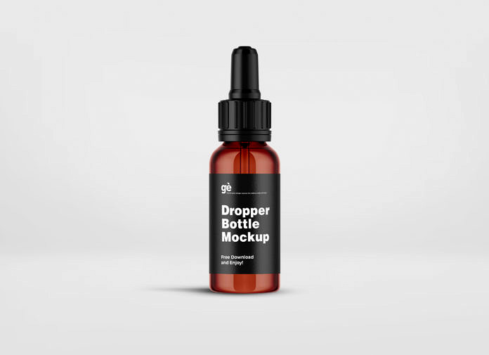 Download Free Amber Glass Small Dropper Bottle Mockup Free Package Mockups