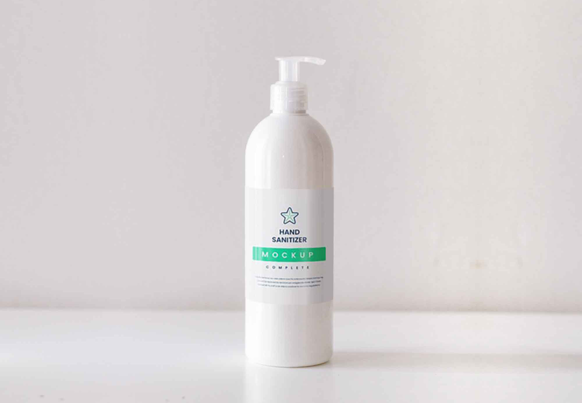 Free Hand Sanitizer Bottle Mockup