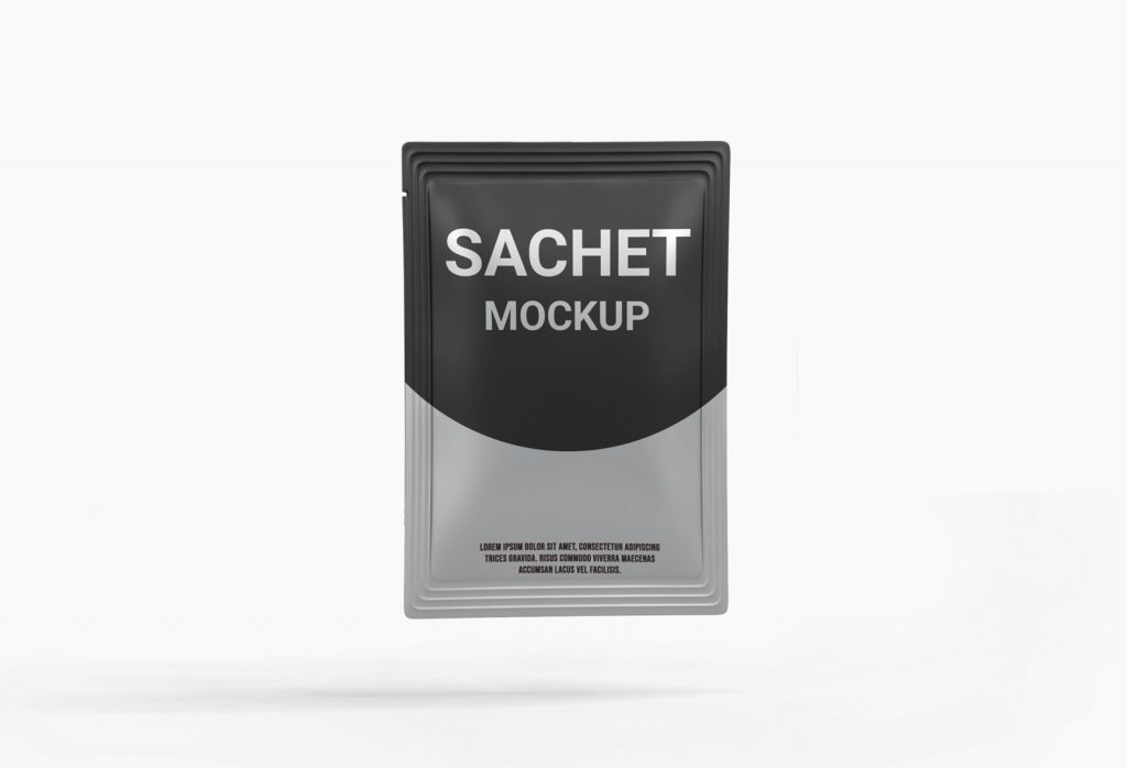 Free Side Seal Pouch Sachet Packet Mockup