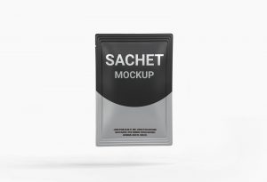 Free Side Seal Pouch Sachet Packet Mockup