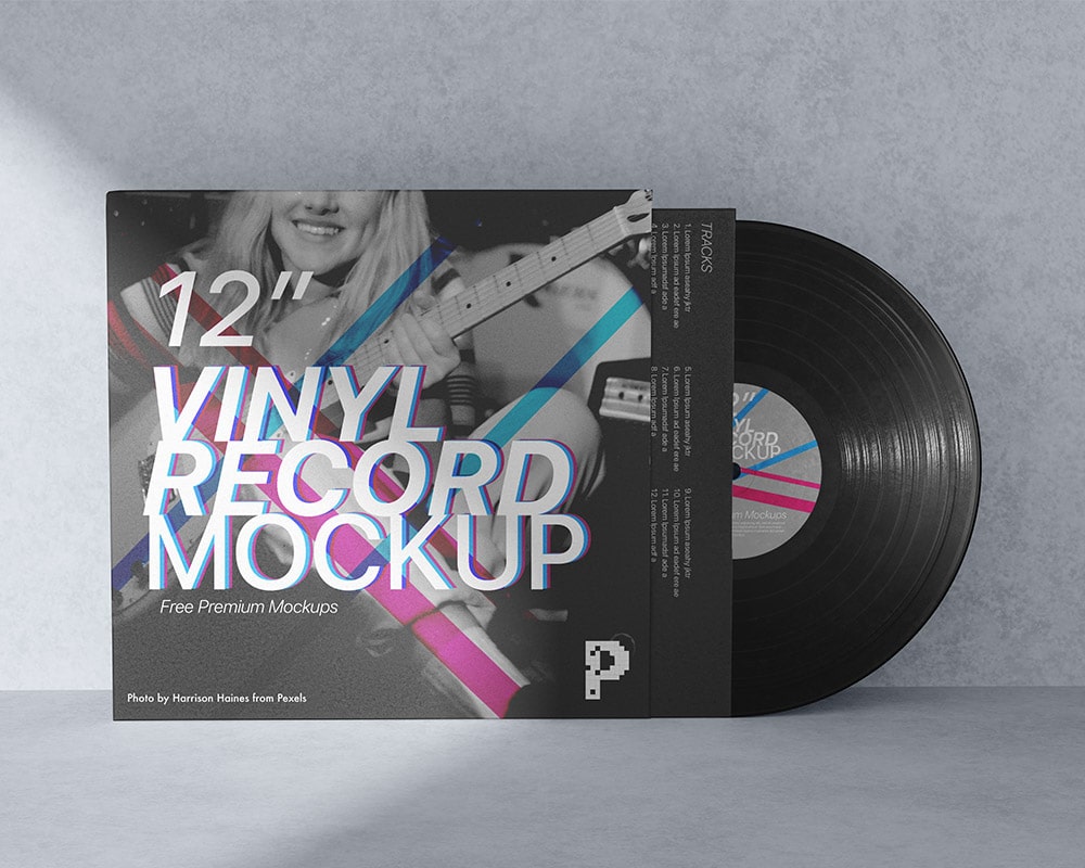 Vinyl Record Sleeve Packaging Mockup