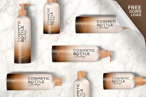 250ml Cosmetics Bottles Mockup