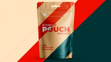 Hang Hole stand up Pouch Packaging Mockup