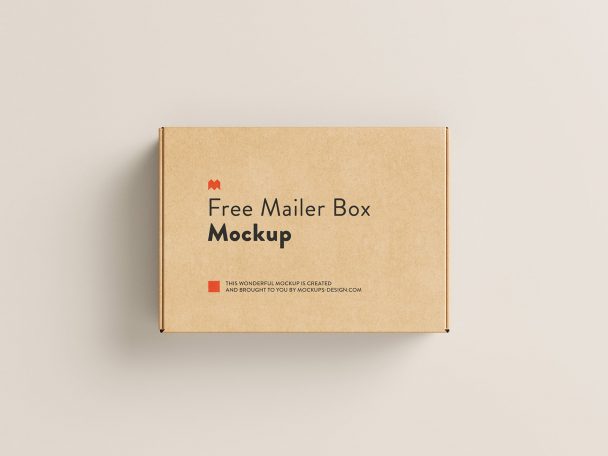 Free Delivery Shipping Mailer Box Mockup 5 set - Free Package Mockups