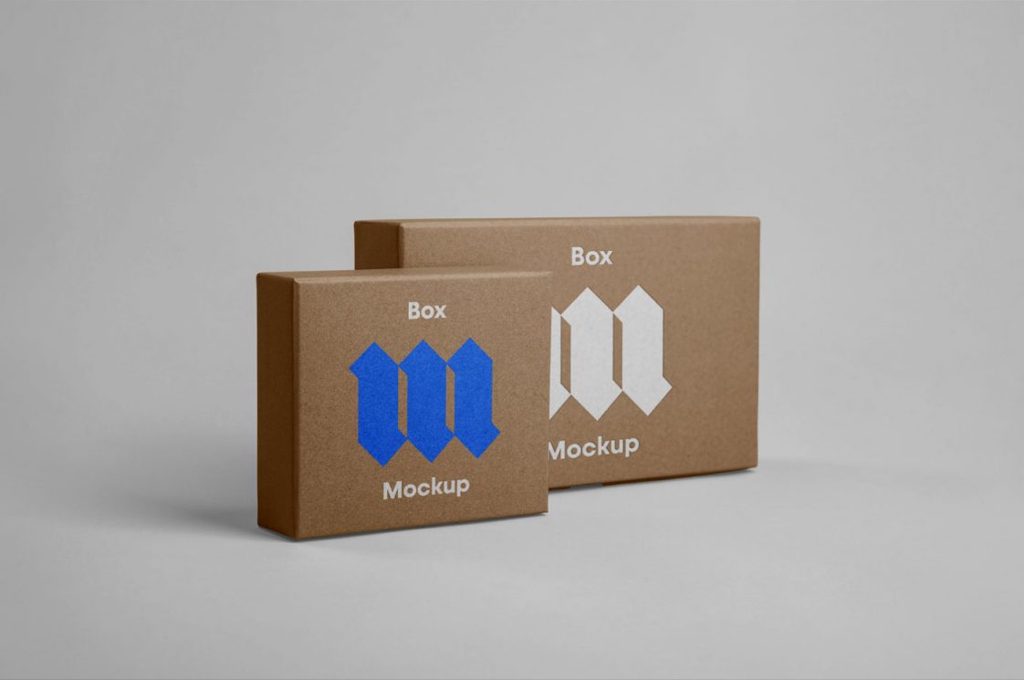 Square and Rectangle Box Packaging Mockup PSD - Package Mockup