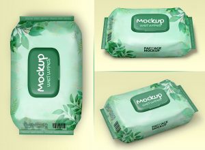 Baby Wet Wipes Mockup Package Branding Scenes