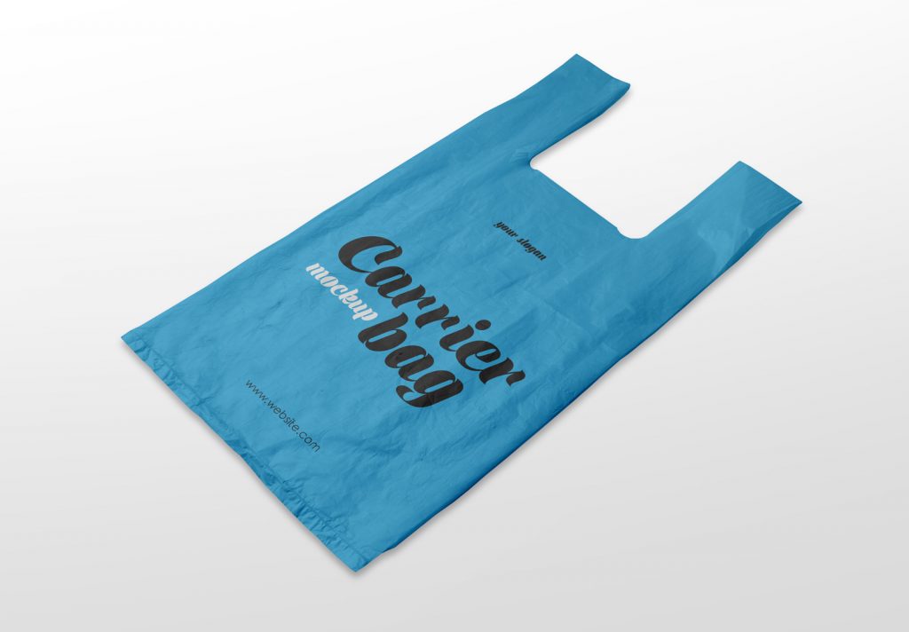 Plastic Shopping Carrier Bag Mockup