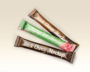 Stick Sachet Packaging Mockup Set