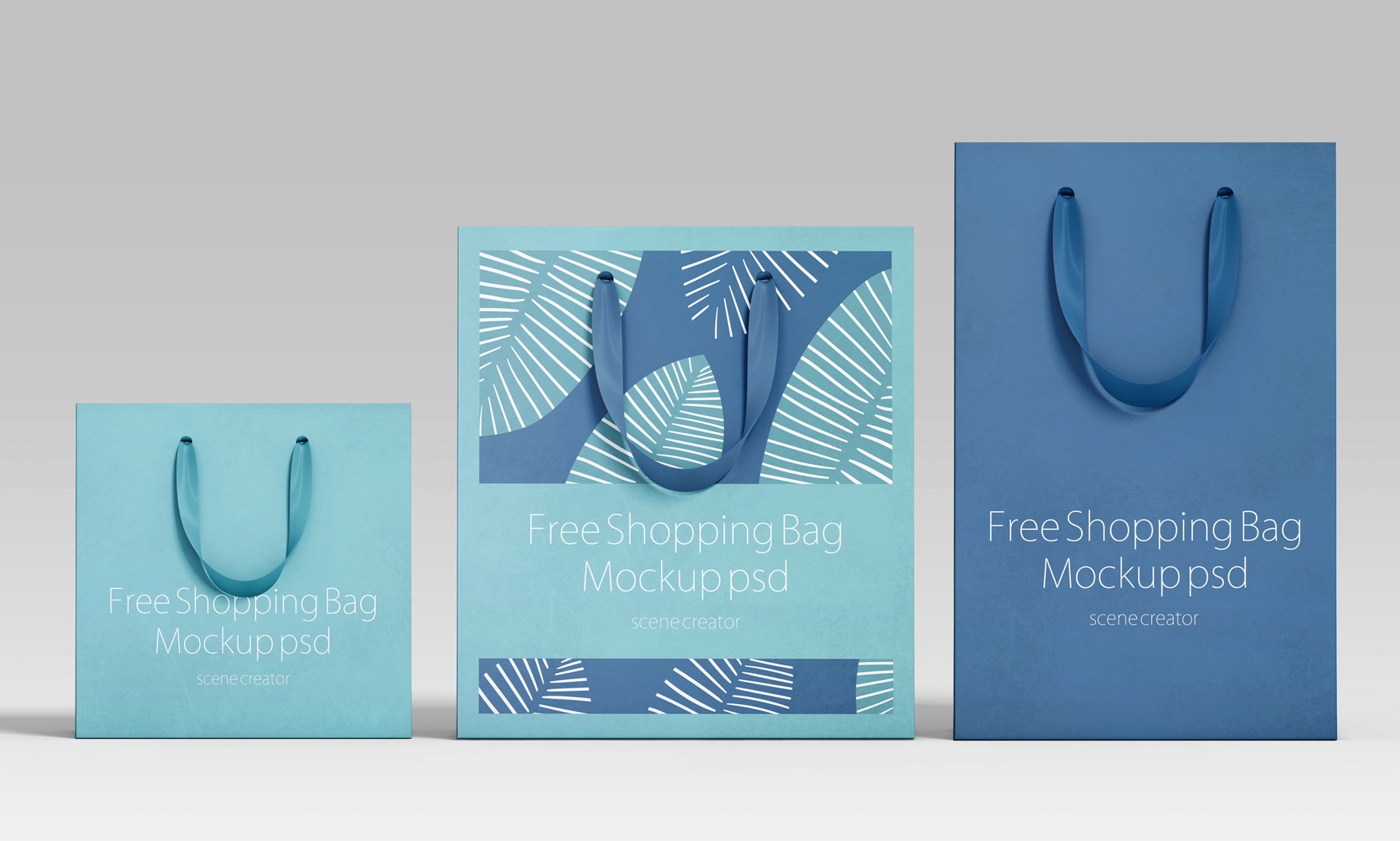 Free Shopping Bag Presentation Mockup PSD Set