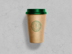 Free Kraft Paper Coffee Cup Mockup