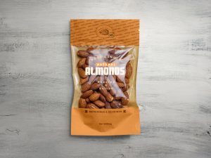 Free Window Pouch Almond Packaging Mockup
