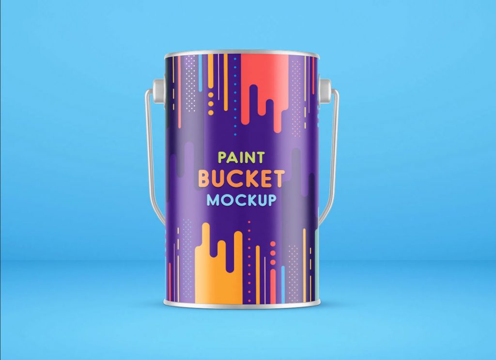 Paint Metal Bucket Mockup