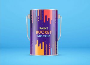 Paint Metal Bucket Mockup