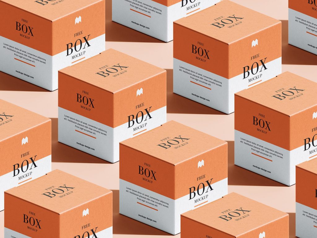 Square Boxes in grid layout mockups