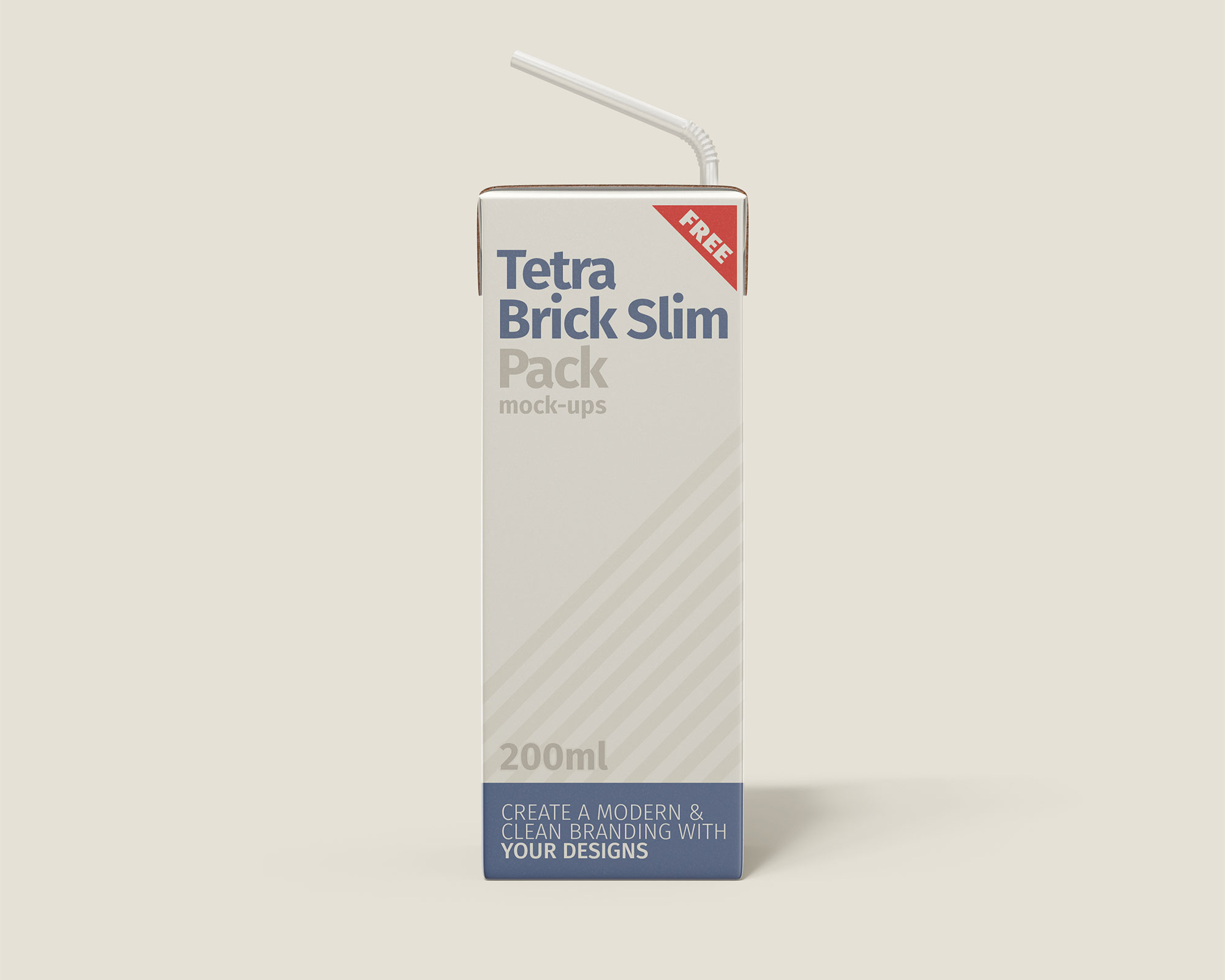 Free Tetra Brick 200 ml Mockup Set