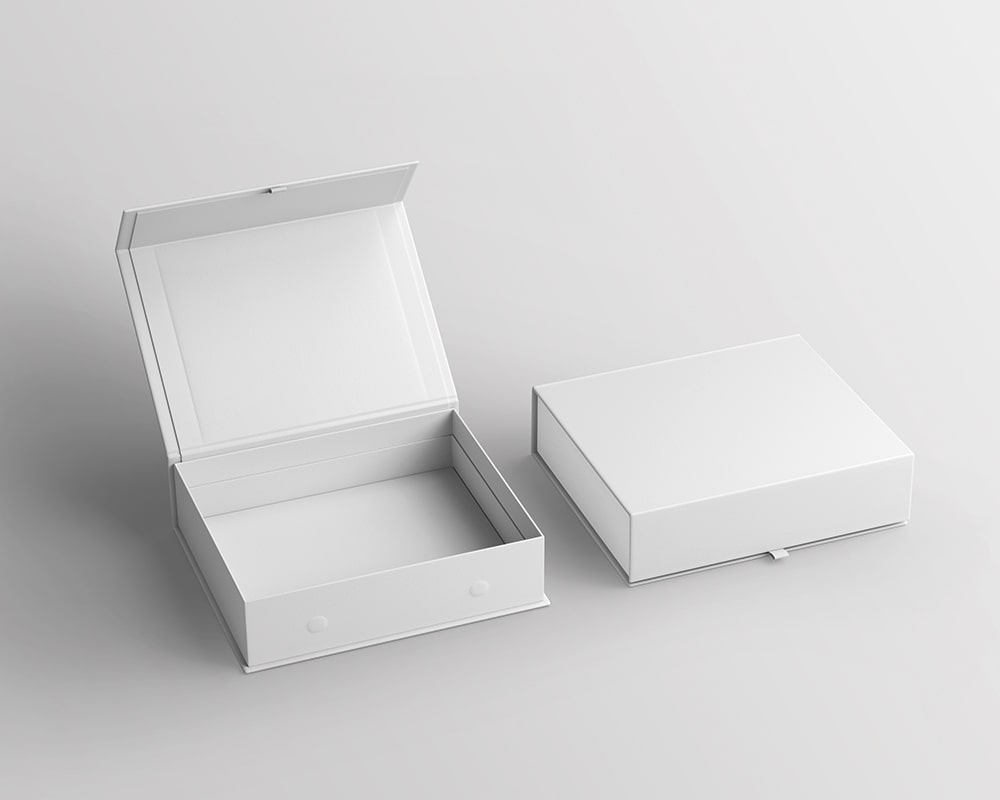 Free 2 Magnetic Gift Box Mockup Scene