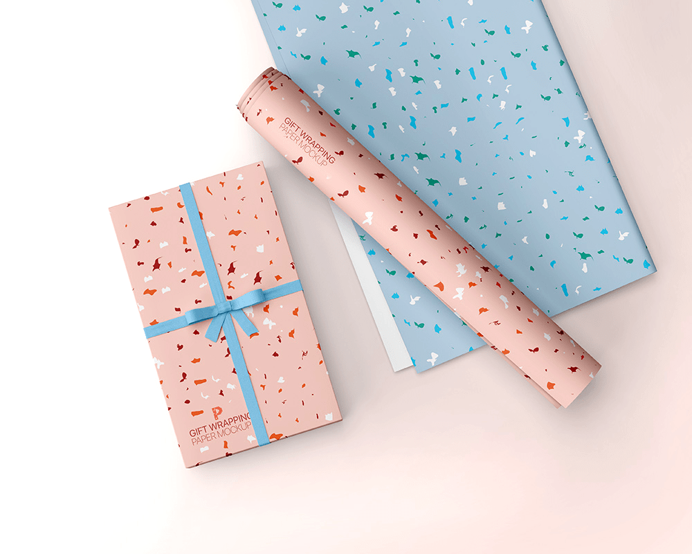 Wrapping Paper Mockup Custom Wrapping Paper Design Wrapping Paper