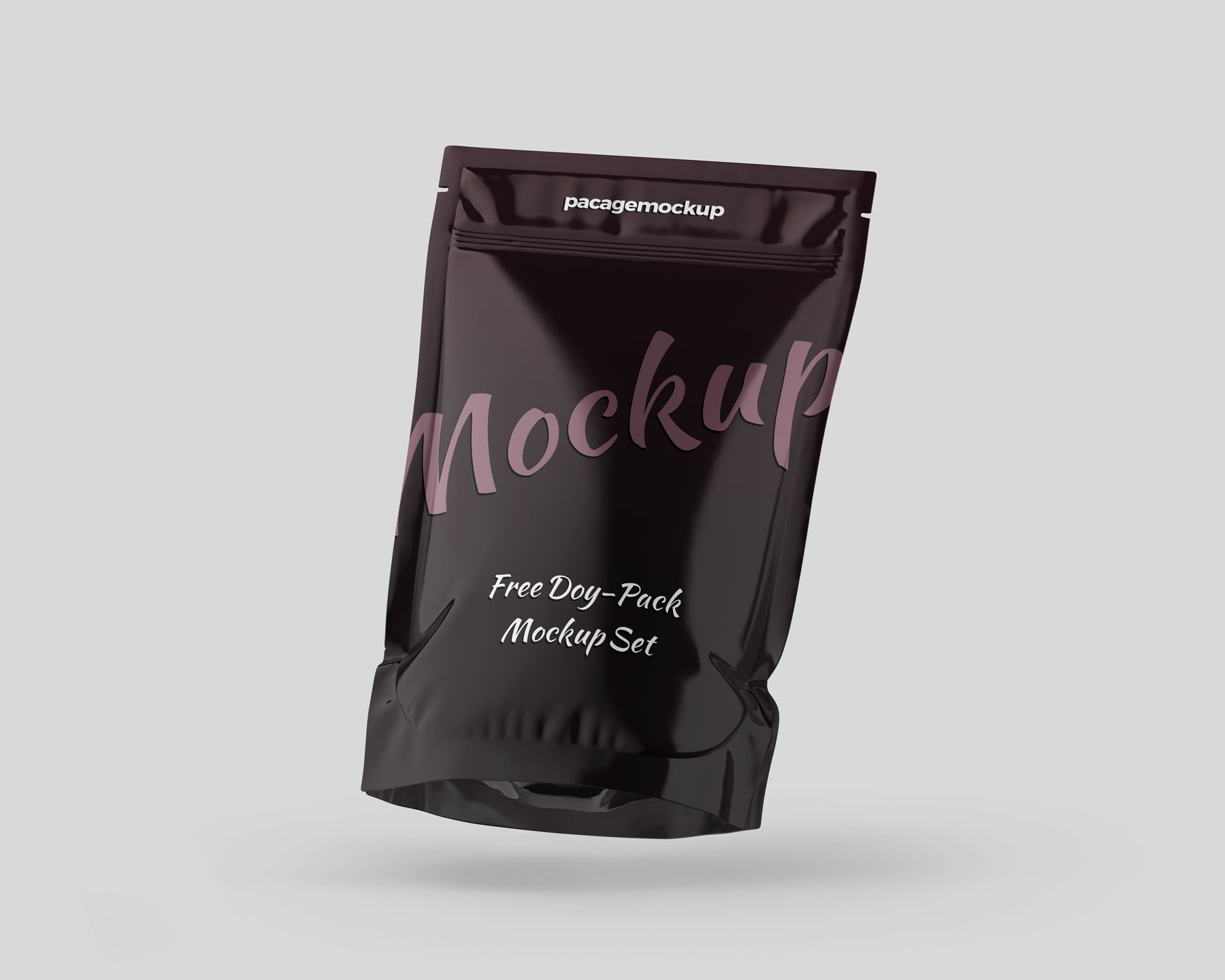 A set of Free Standup Pouch Food Packaging Mockup