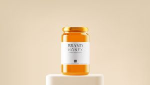 Free Honey Jar Mock-up for Packaging