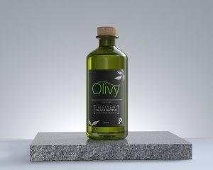 Free Clear Glass Bottle Mockup