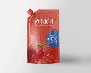 Free Spout Pouch Packaging Mockup
