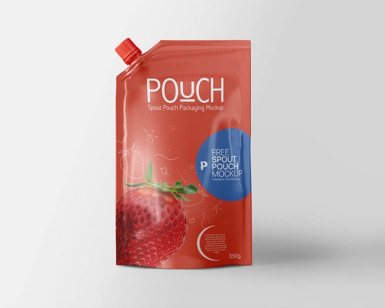 Free Spout Pouch Packaging Mockup