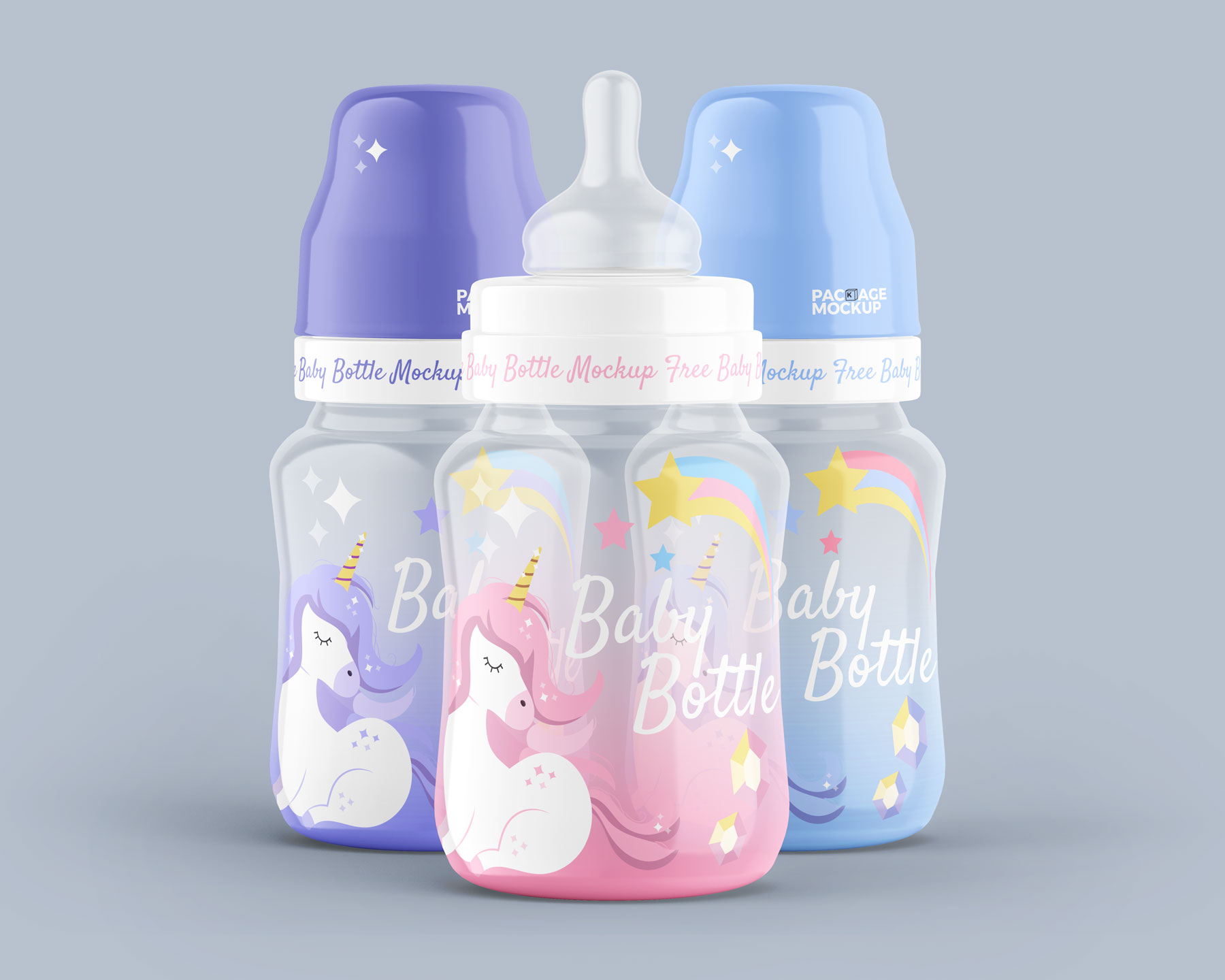 Free Baby Milk Feeder Bottle Mockup PSD Set