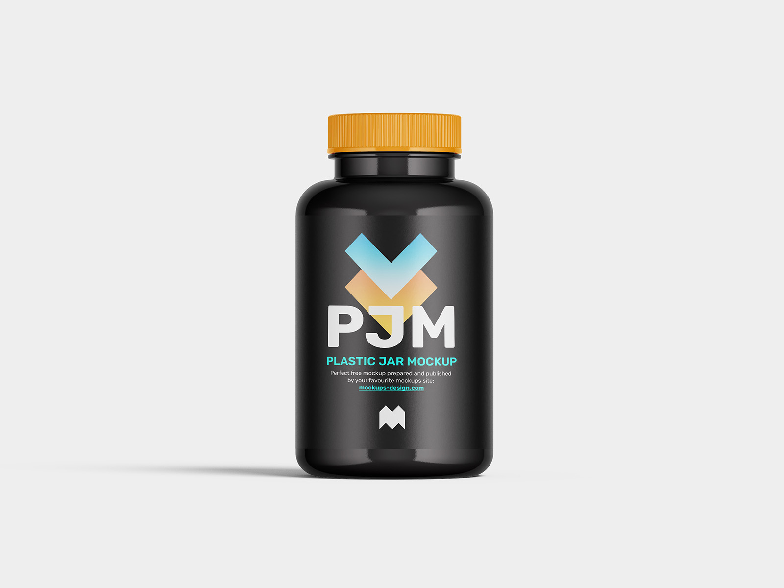 3 Free Black Plastic Jar Mockups