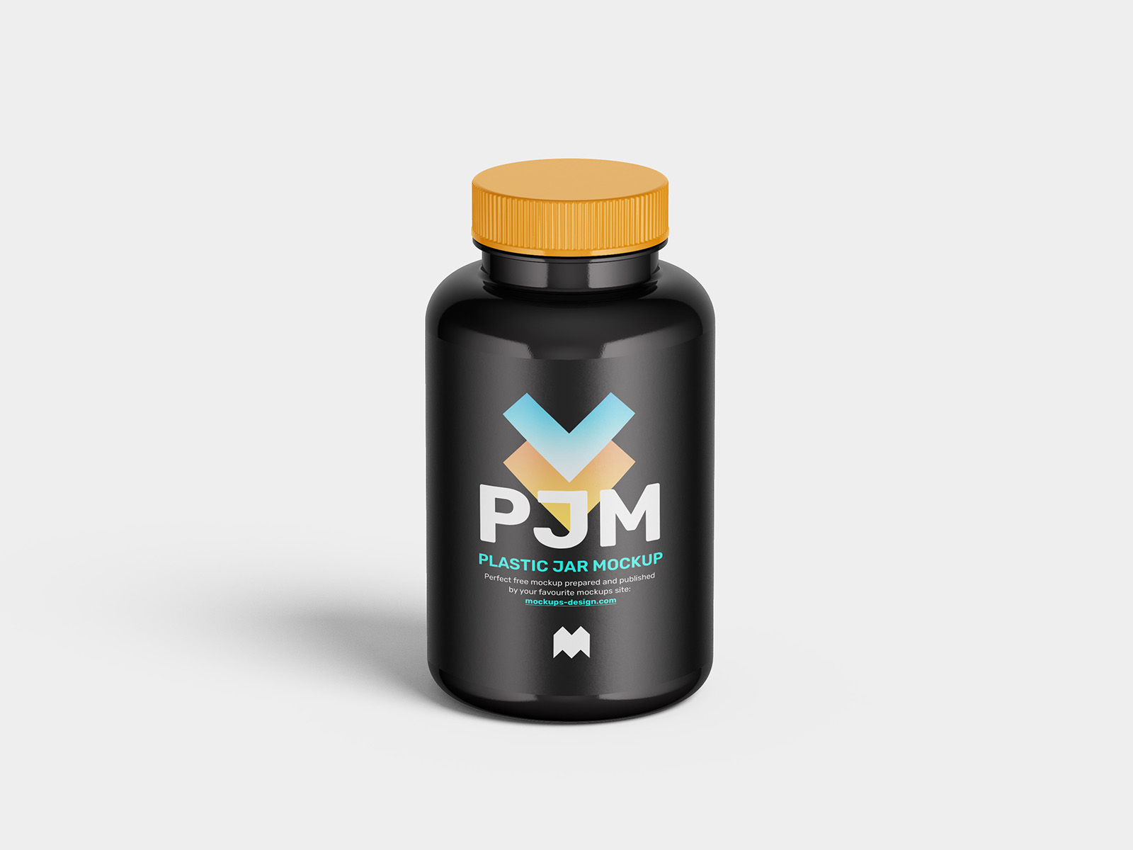 3 Free Black Plastic Jar Mockups