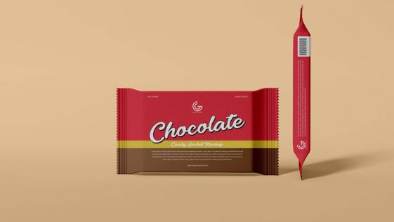 Free Chocolate Bar Mockup Set - Free Package Mockups