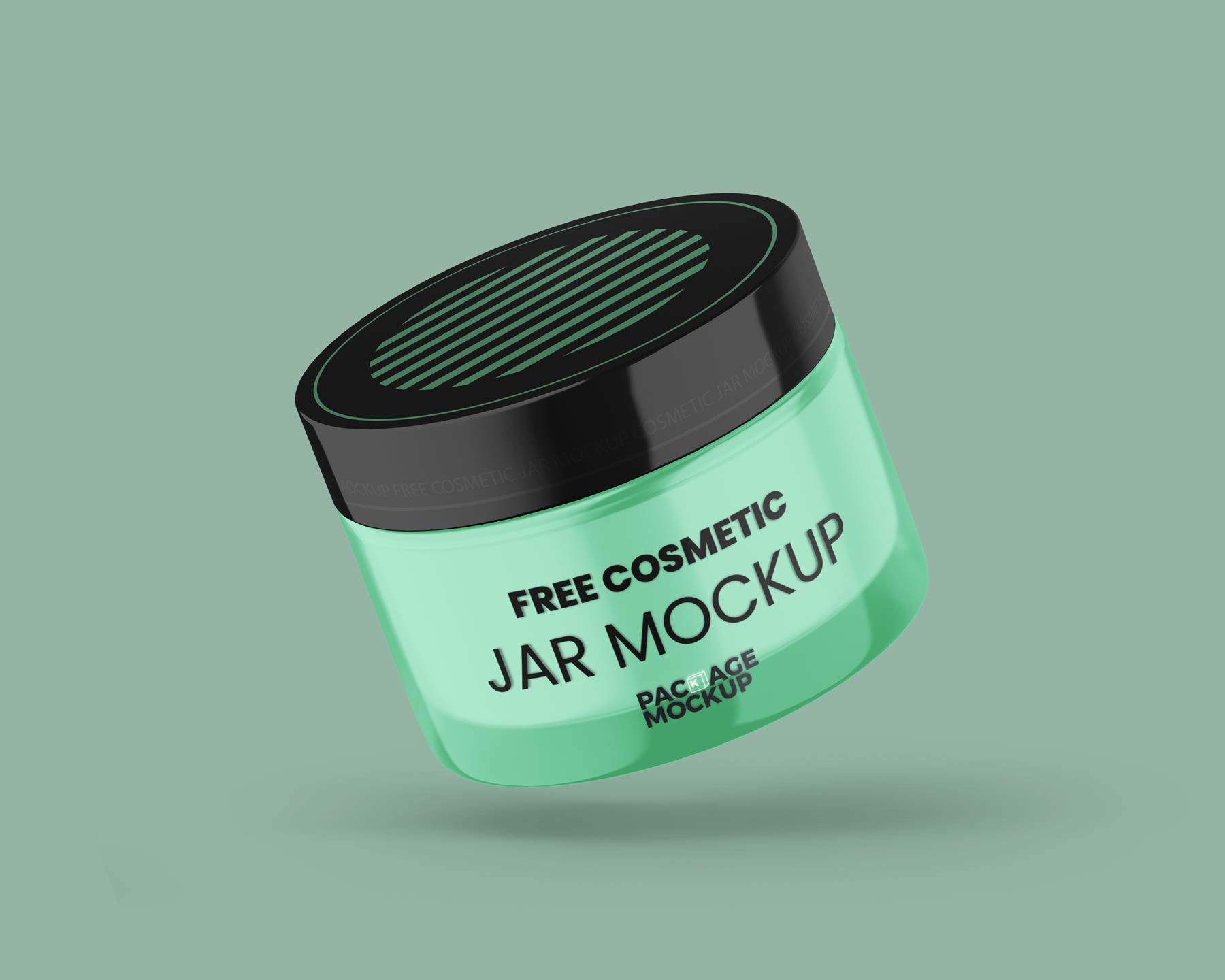 Free Glass Cosmetic Jar Mockup se