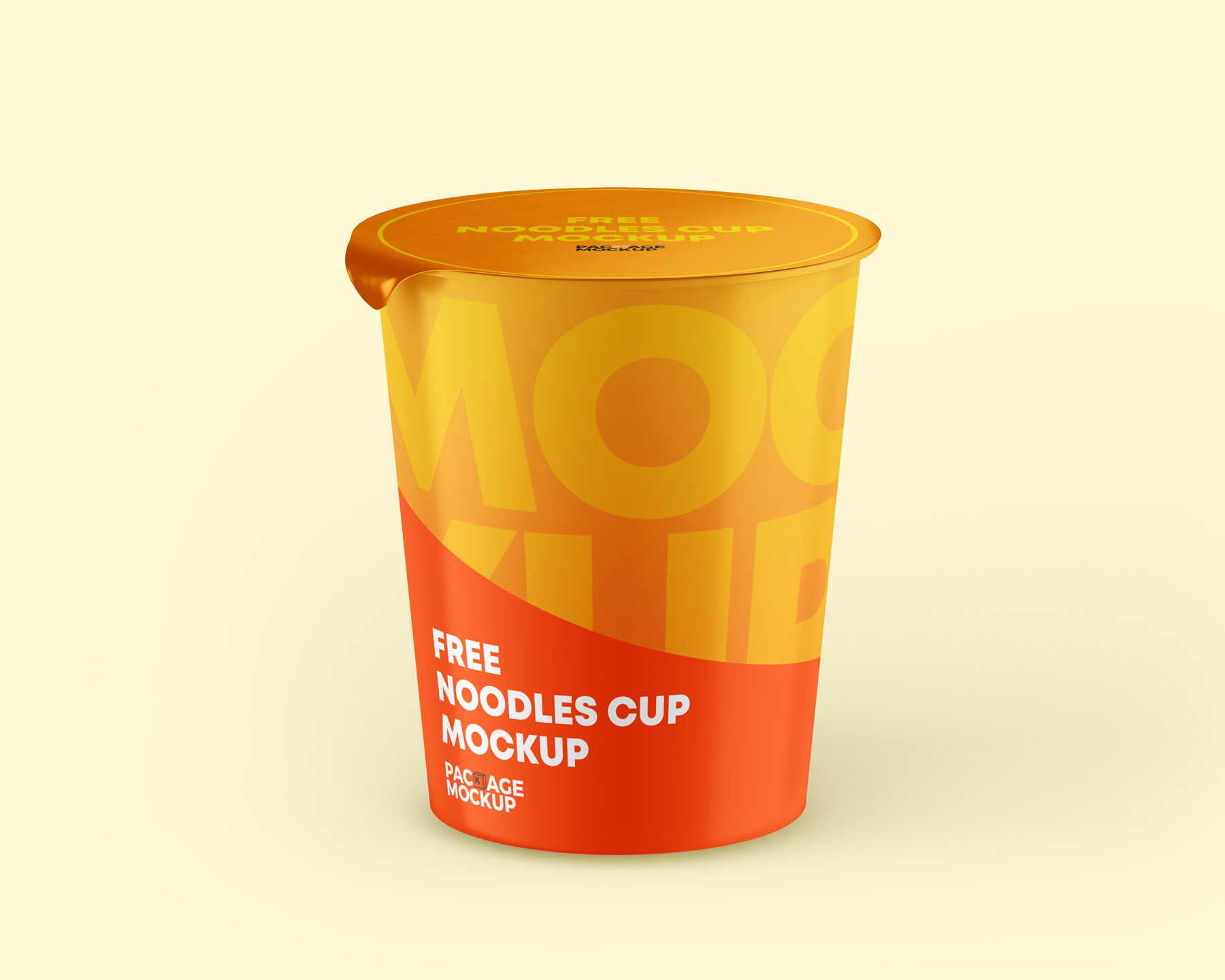 Instant Food Noodles Peel-Off Lid Cup Mockups set