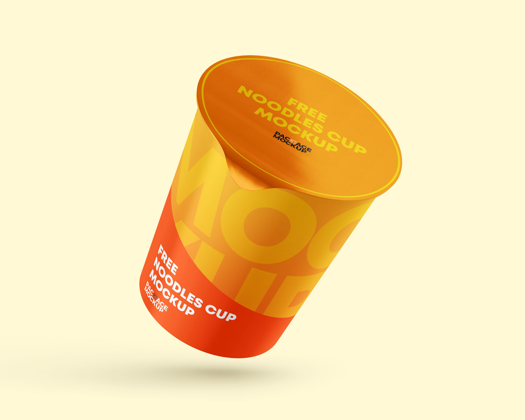 Instant Food Noodles Peel-Off Lid Cup Mockups set