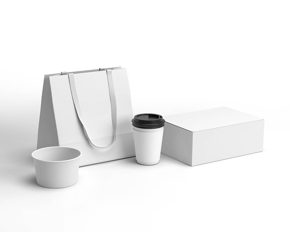 Free Cafe Coffee Beans Branding Mockup