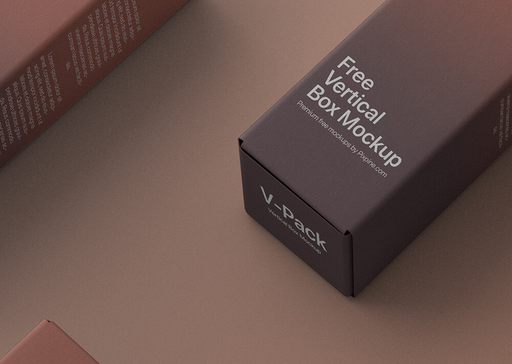 Free Vertical Box Grid Mockup
