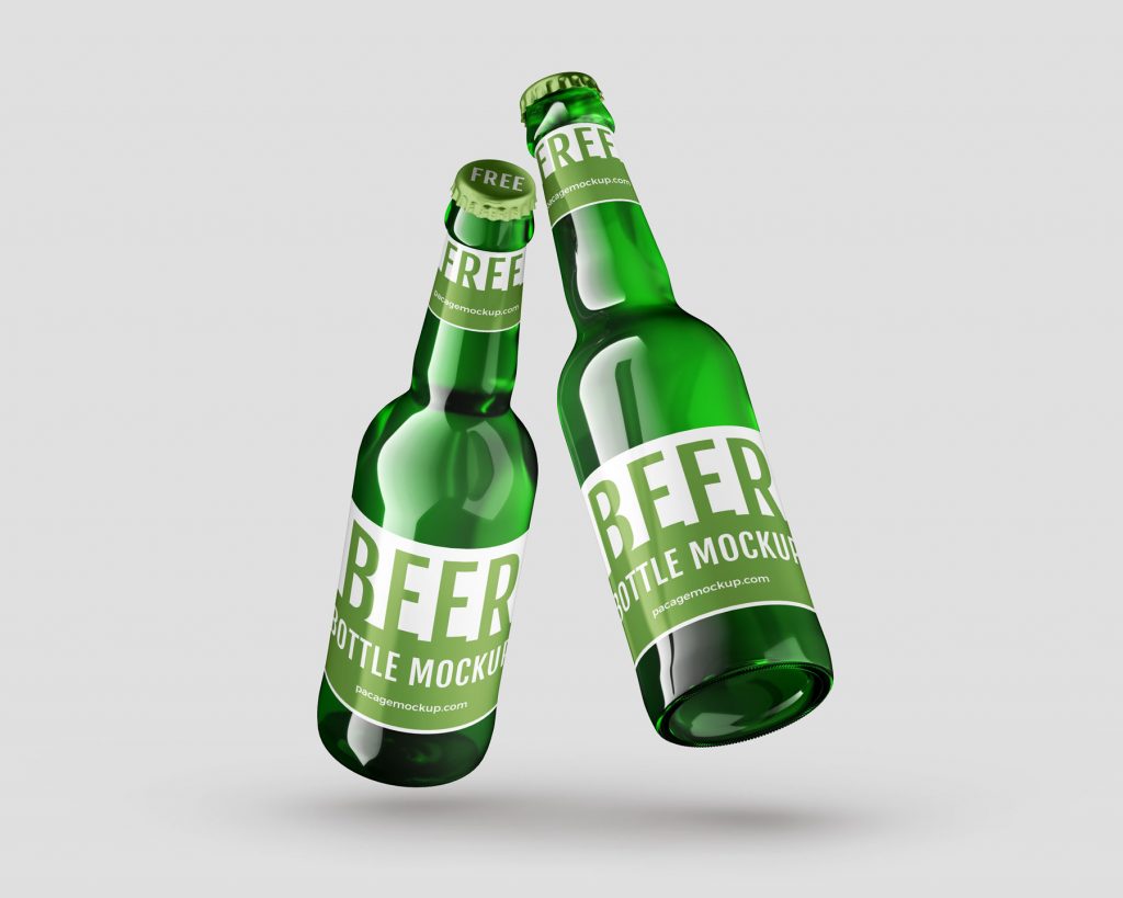 Free Beer Bottle Branding Mockups set