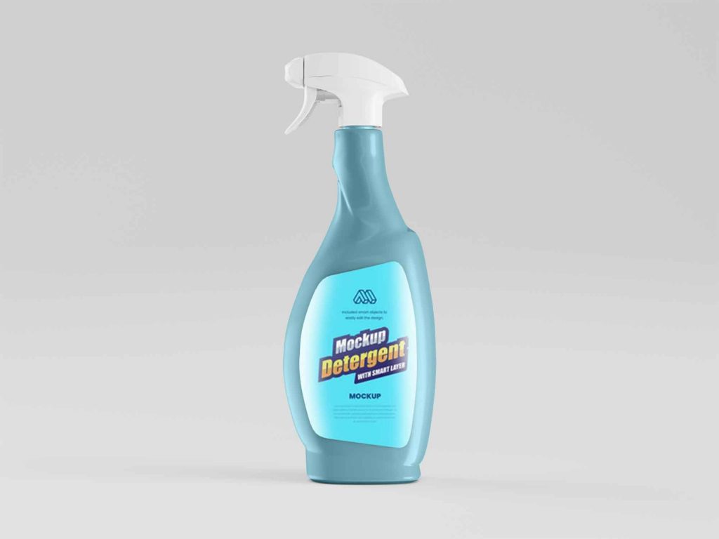 Free Window Cleaner Bottle Mockup