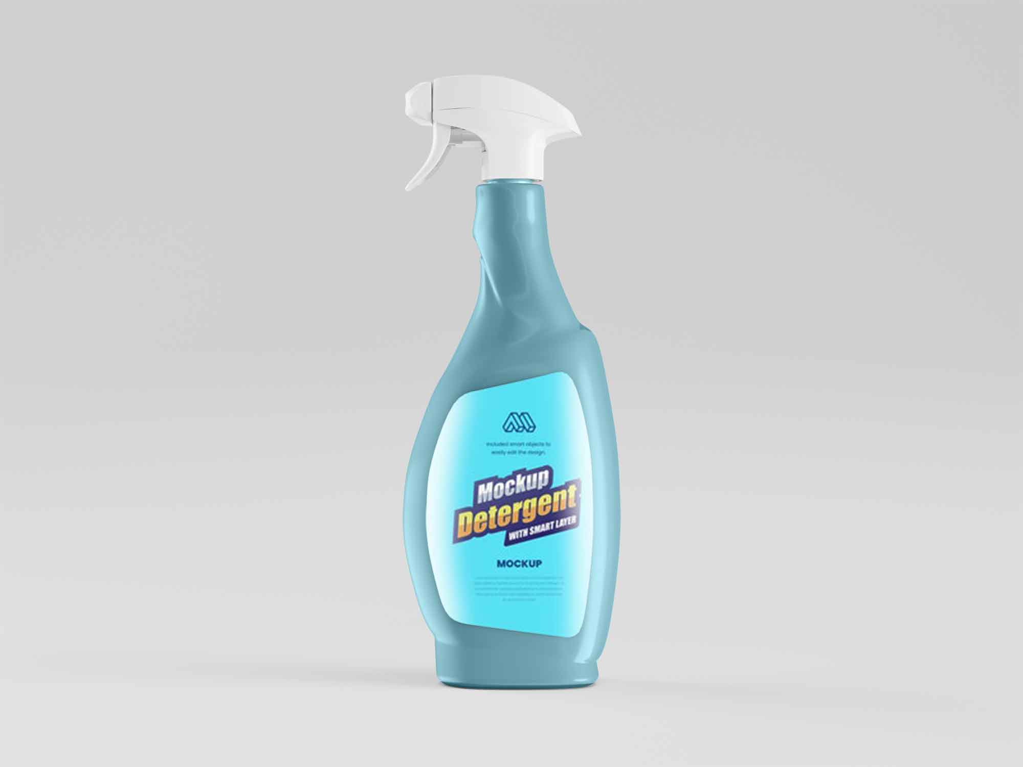 Free Window Cleaner Bottle Mockup