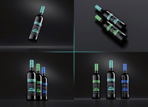 Free Wine Bottle Mockup set