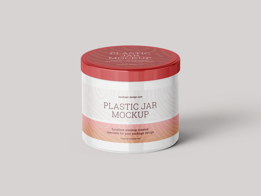 Free Cosmetic Plastic Cream Jar Mockup PSD Set