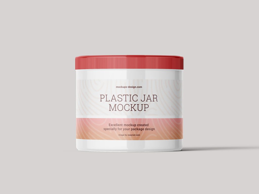 Free Cosmetic Plastic Cream Jar Mockup PSD Set