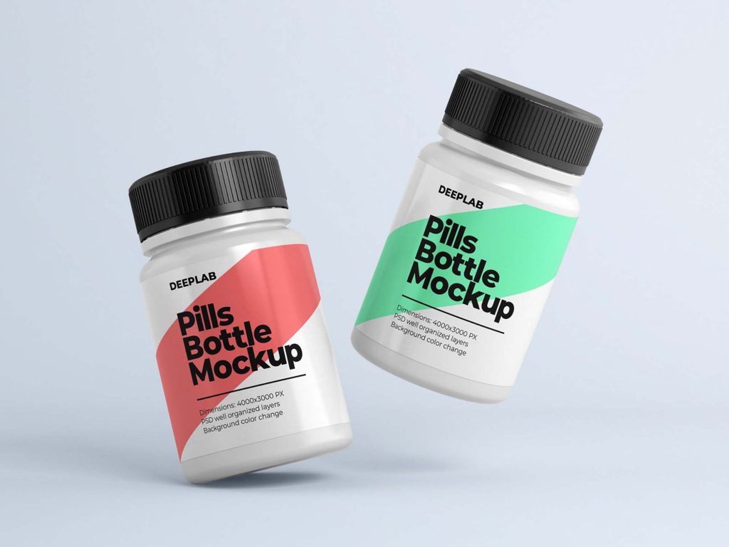 Medical Pill Bottle Mockups set