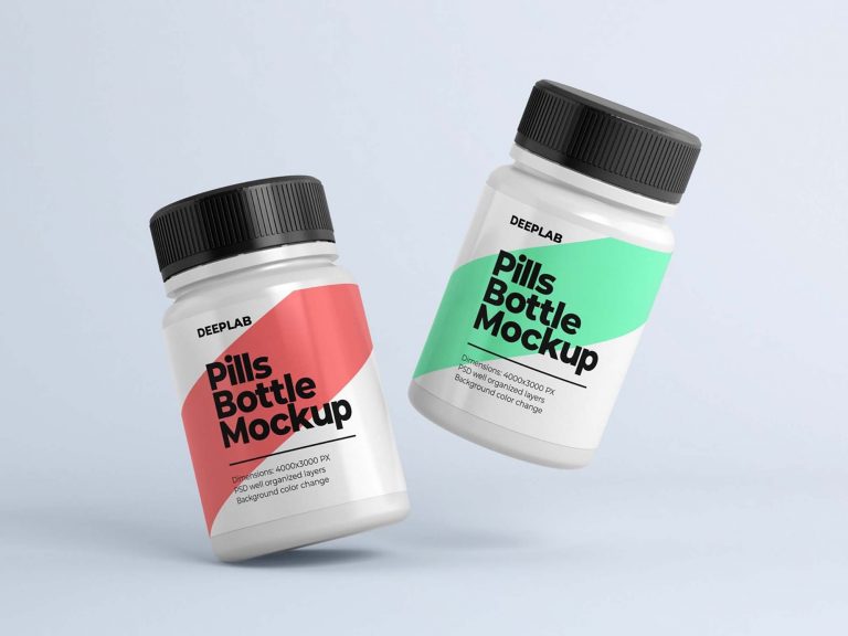 Medical Pill Bottle Mockups set