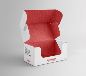 Free Front Tuck Mailer Box Mockup