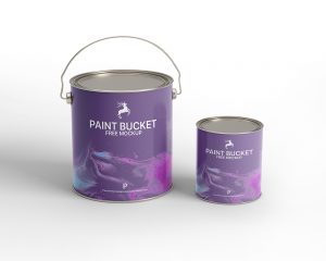 Free Paint Tin Bucket Mockup