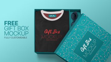 Free Gift Box Mockup