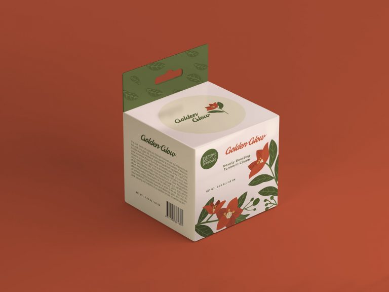 Free Square Hanging Box Mockup